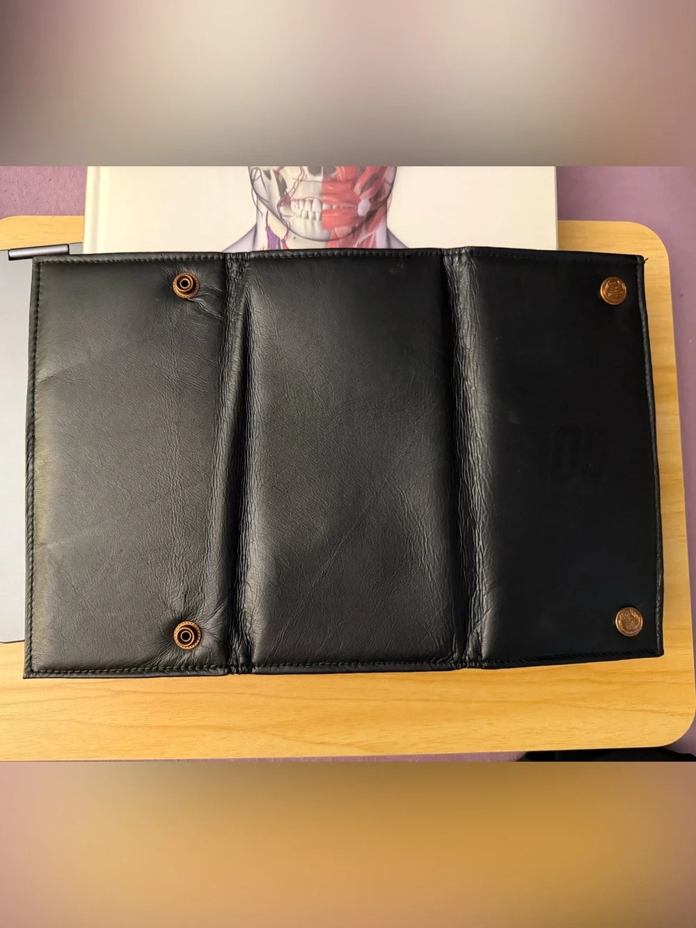 Harley-Davidson 105th Anniversary Black Leather Trifold Wallet